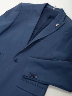 Blazer azul com micro padrão