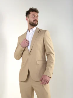 Blazer bege com micro padrão