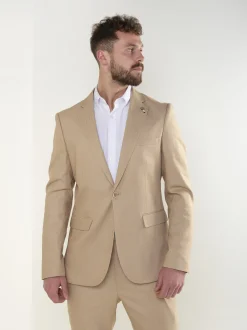 Blazer bege com micro padrão