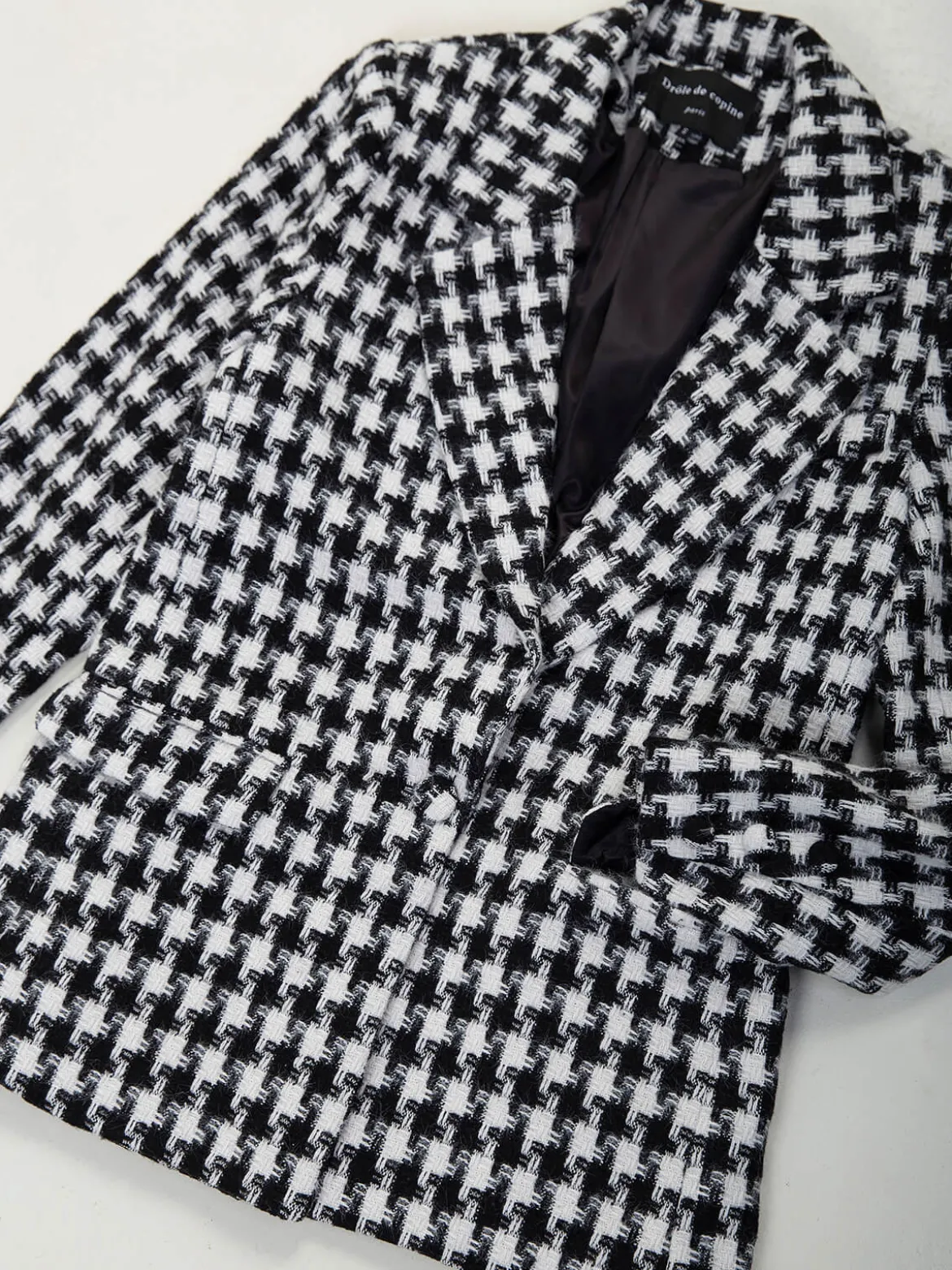 Blazer pied-de-poule estruturado