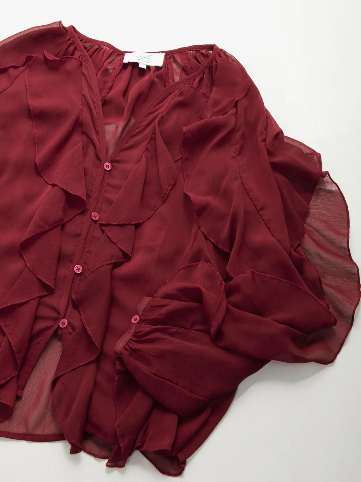 Blusa fluída com folhos