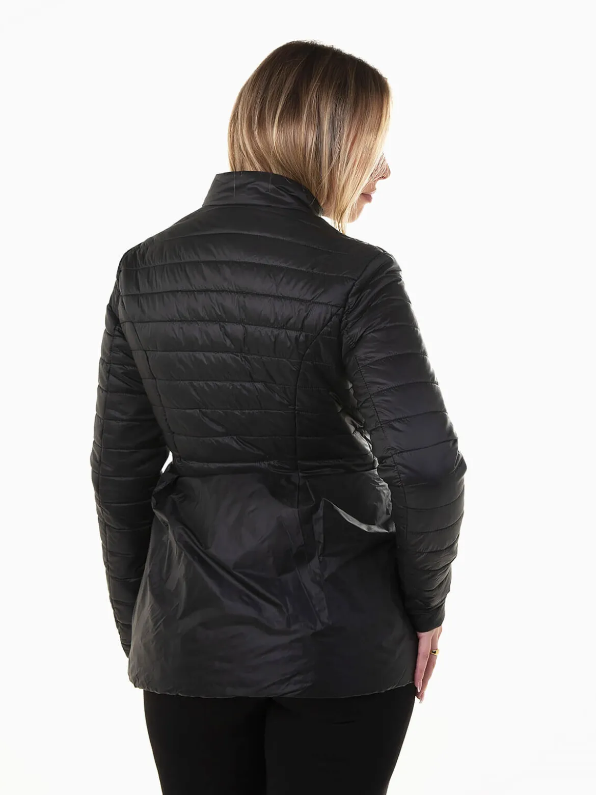 Blusão acolchoado leve com botões dourados