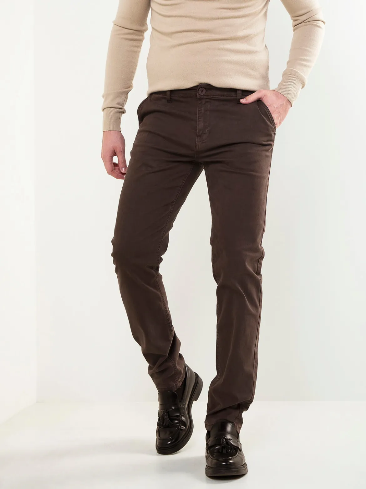 Calças de sarja slim fit