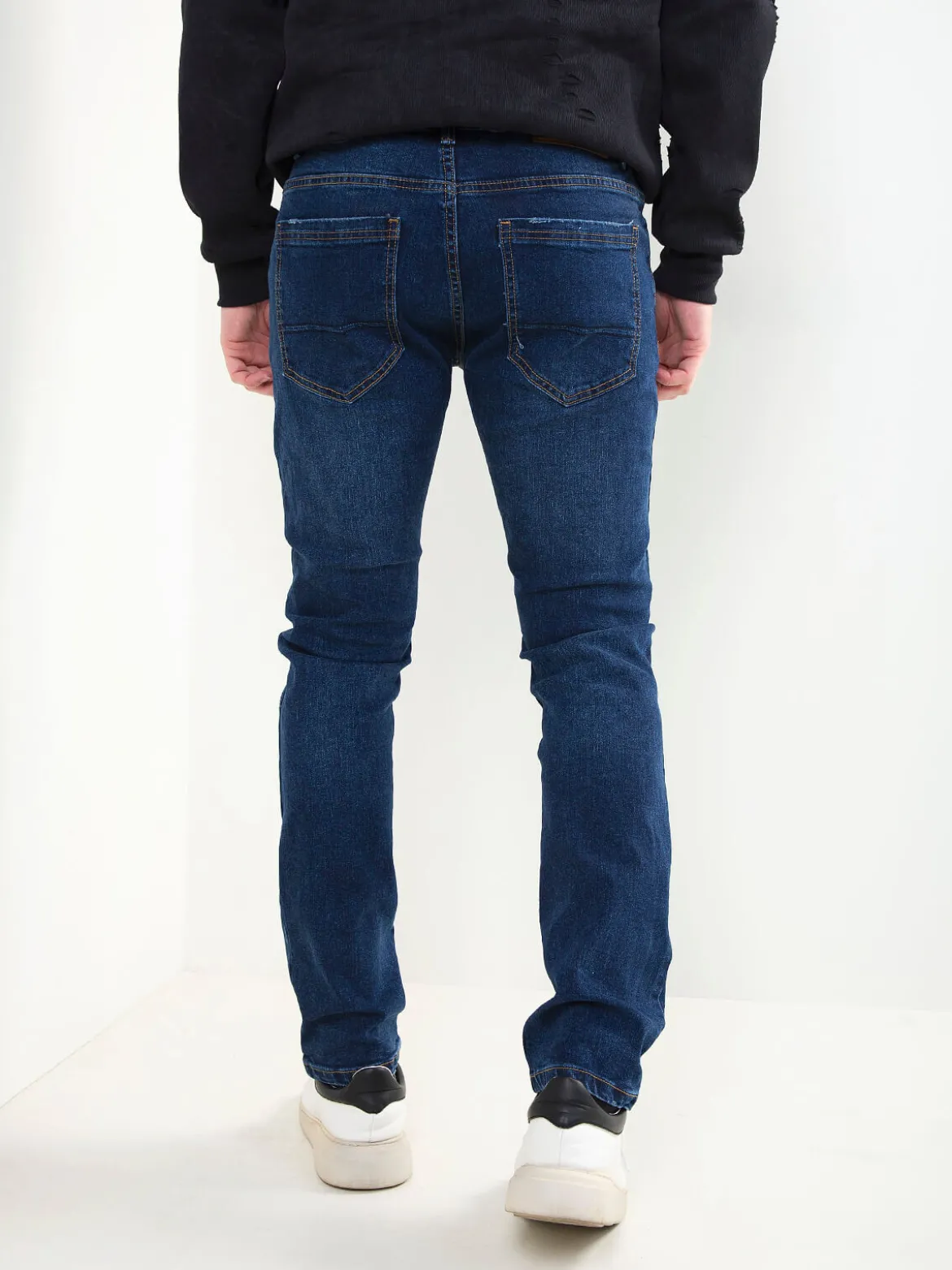 Calças ganga azul escuro slim fit