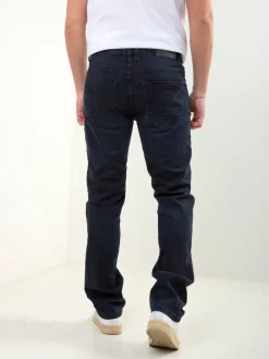 Calças ganga regular fit azul escuro