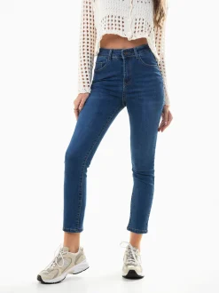 Calças ganga skinny fit azul escuro