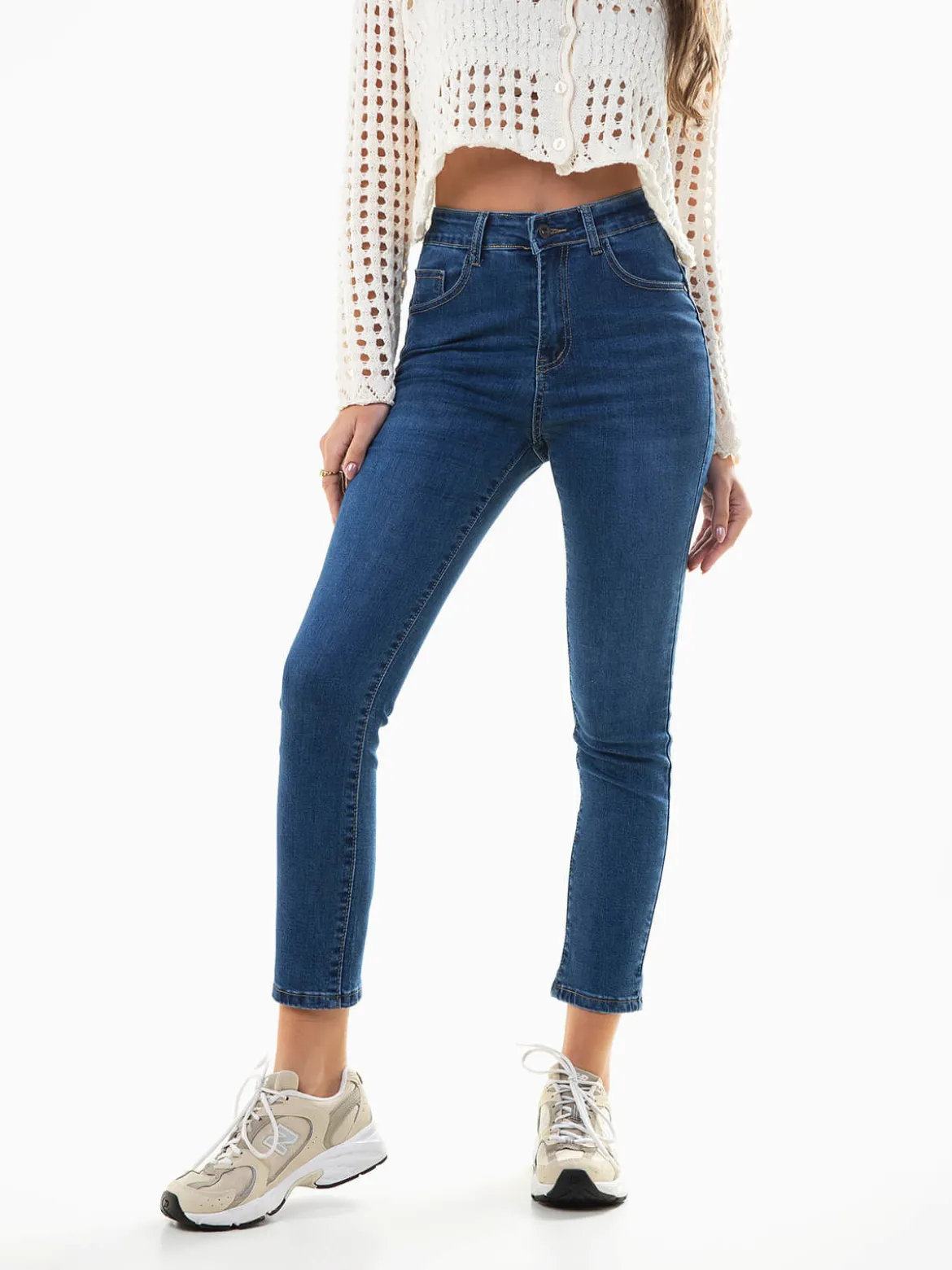 Calças ganga skinny fit azul escuro