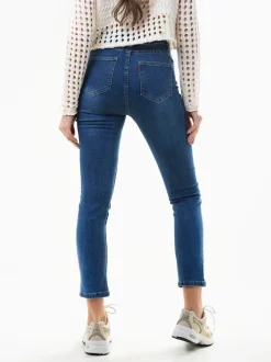 Calças ganga skinny fit azul escuro