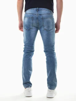Calças ganga slim fit azul claro