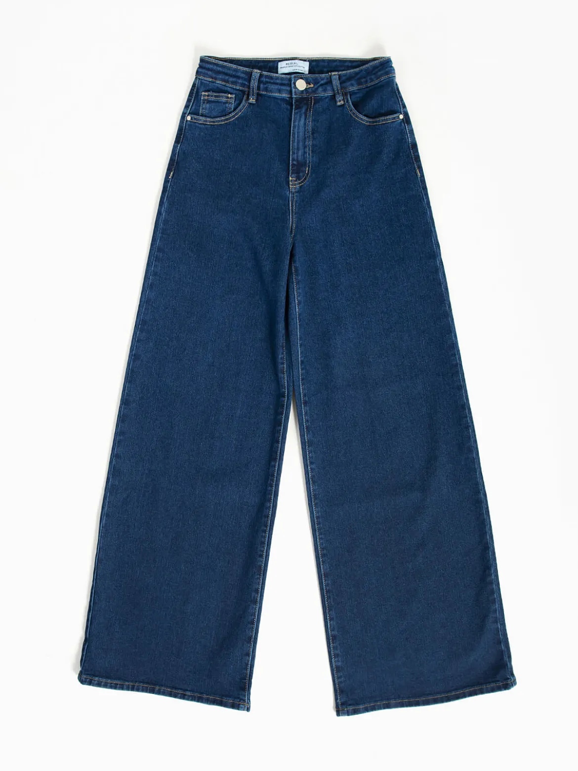 Calças ganga wide leg azul escuro