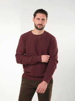 Camisola bordeaux malha estruturada