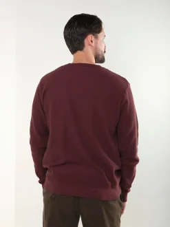 Camisola bordeaux malha estruturada