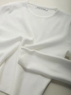 Camisola curta malha canelada