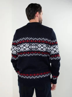 Camisola de malha com padrão jacquard