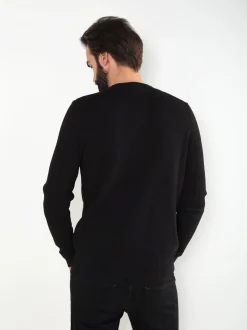 Camisola de malha texturizada