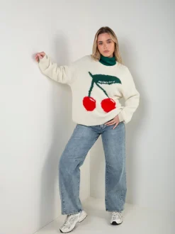 Camisola malha com cerejas