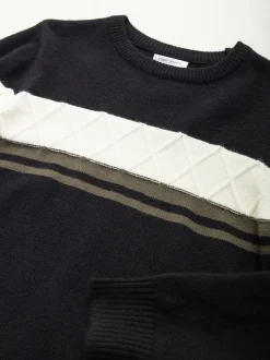 Camisola malha com detalhe losangos