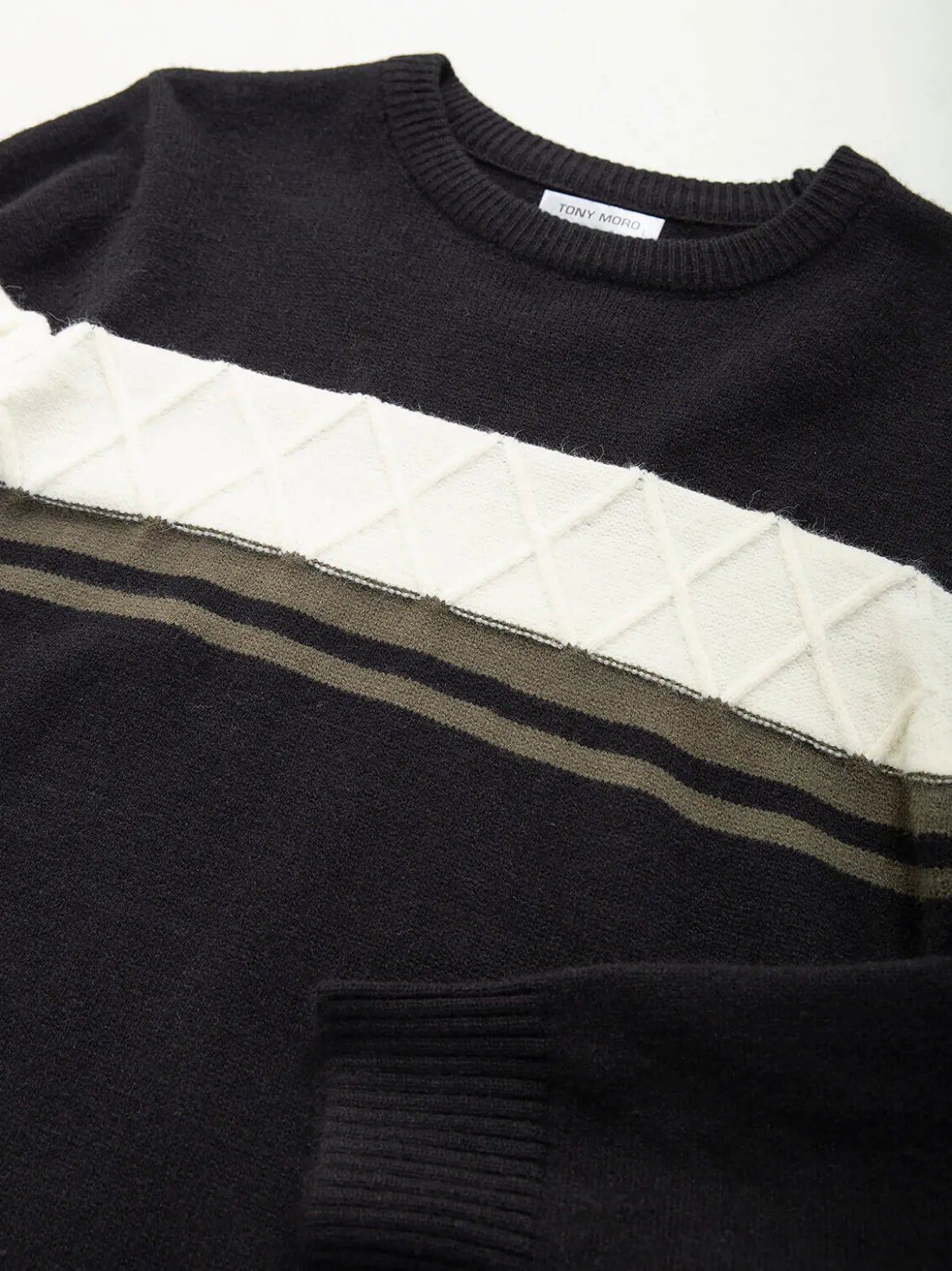 Camisola malha com detalhe losangos