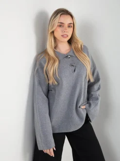 Camisola malha com gola polo