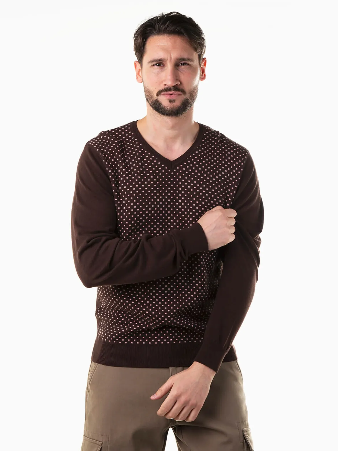 Camisola malha com micro padrão
