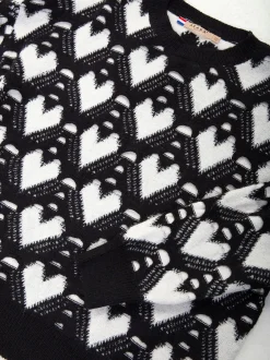 Camisola malha com padrão corações