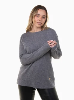 Camisola malha confortável com aplicação
