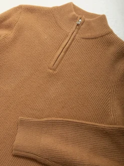 Camisola malha estruturada com fecho