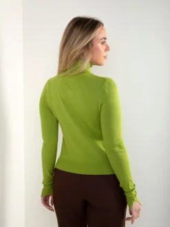 Camisola malha fina com abertura