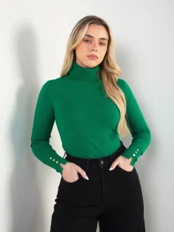 Camisola malha fina com detalhe