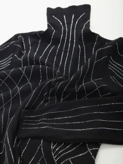 Camisola malha gola alta com strass