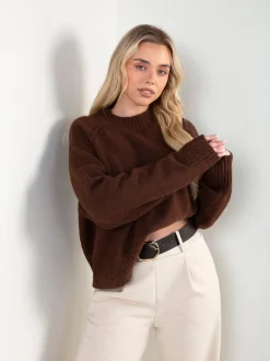 Camisola malha oversized gola perkins