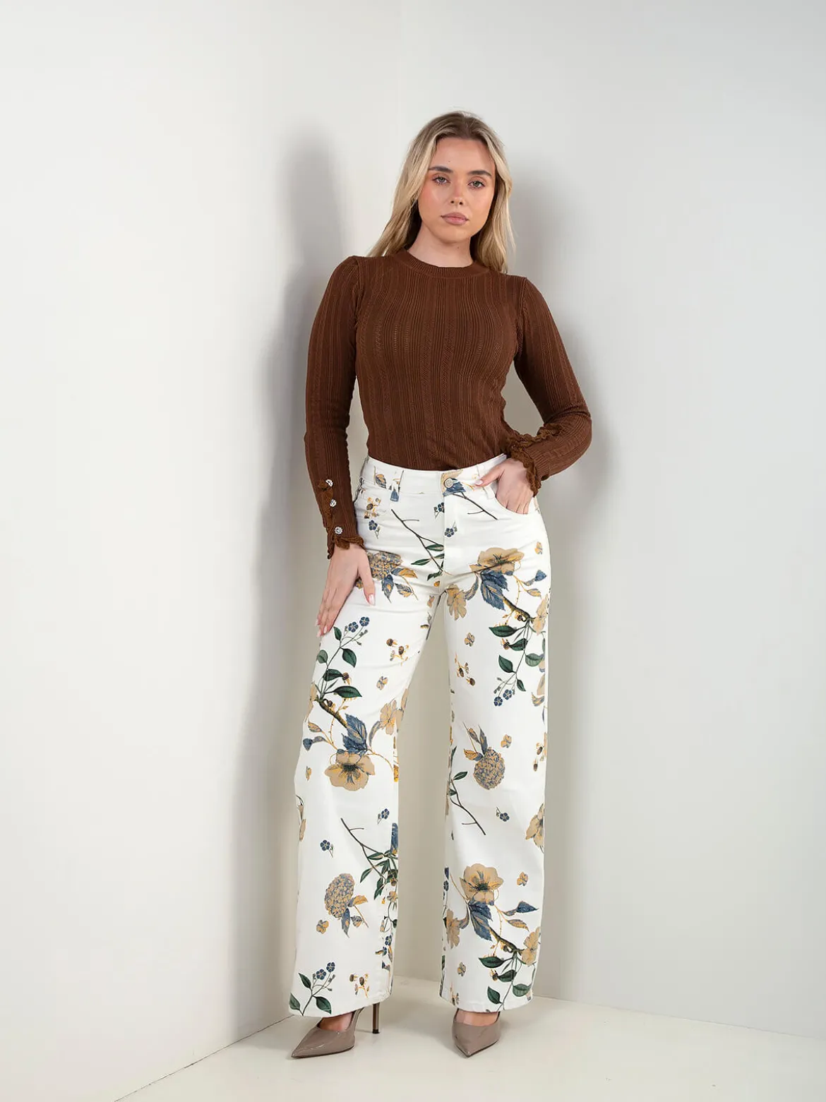Camisola malha ponto aberto