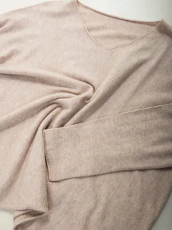 Camisola malha viscose com decote V