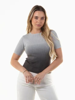 Camisola manga curta com degradê