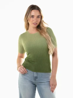 Camisola manga curta com degradê