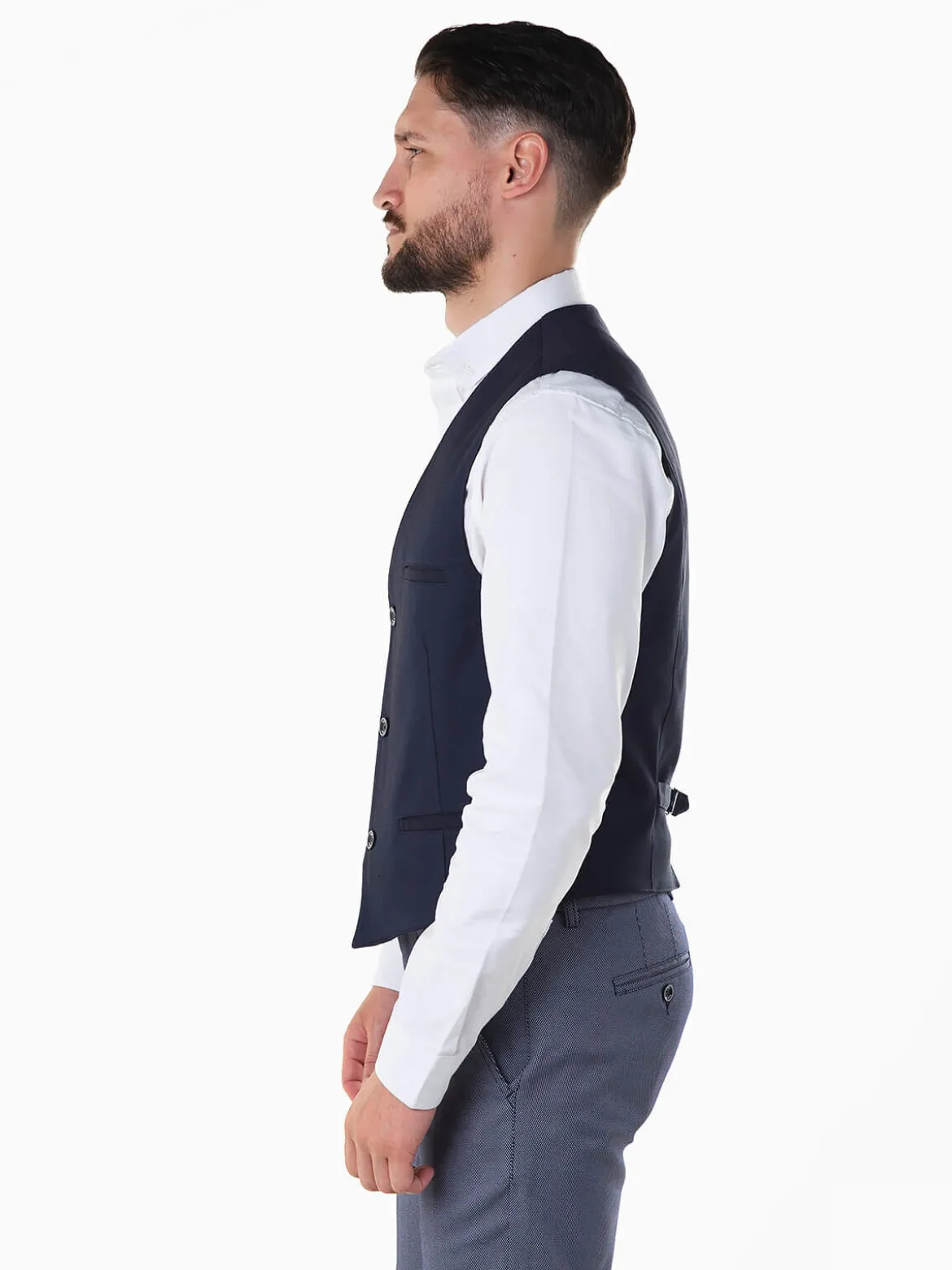 Colete azul marinho slim fit