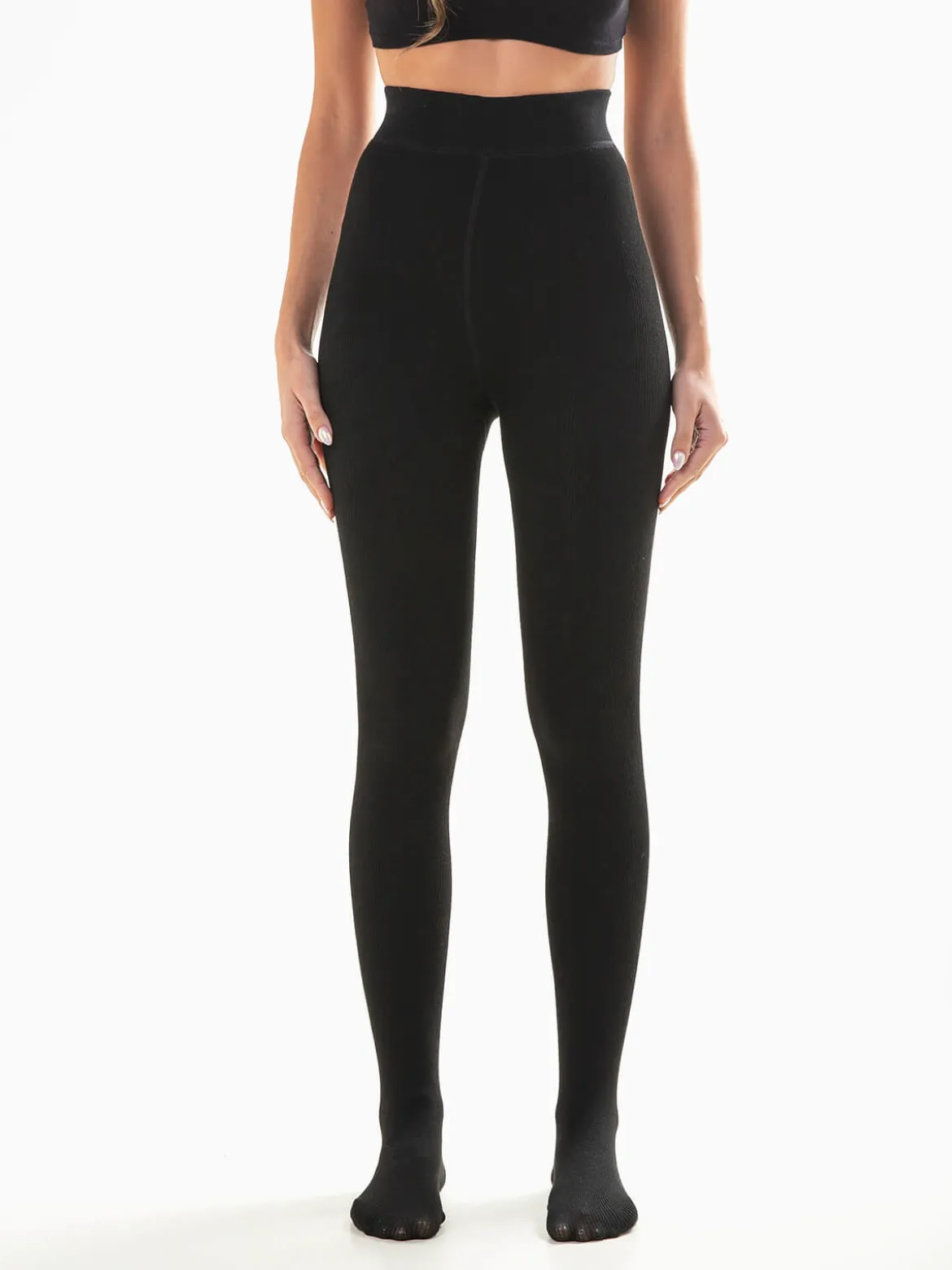 Collants canelados térmicos