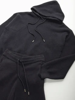 Conjunto malha suave sweatshirt e calças
