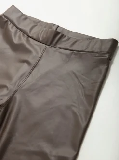 Leggings elásticas efeito pele