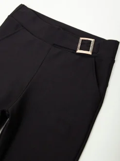 Leggings pretos aplicação dourada