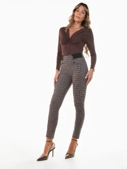 Leggings xadrez pied-de-poule