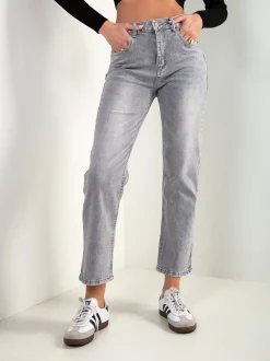 Mom jeans cinza