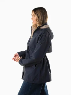 Parka reversível com fívelas