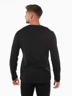 T-shirt manga comprida lettering discreto